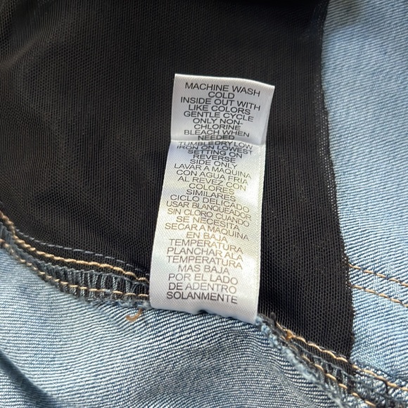 Democracy Ab"solution® High Rise Vintage Blue Denim Plus Shorts. - Picture 7 of 12